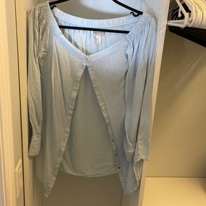 Forever 21 off the shoulder dress shirt